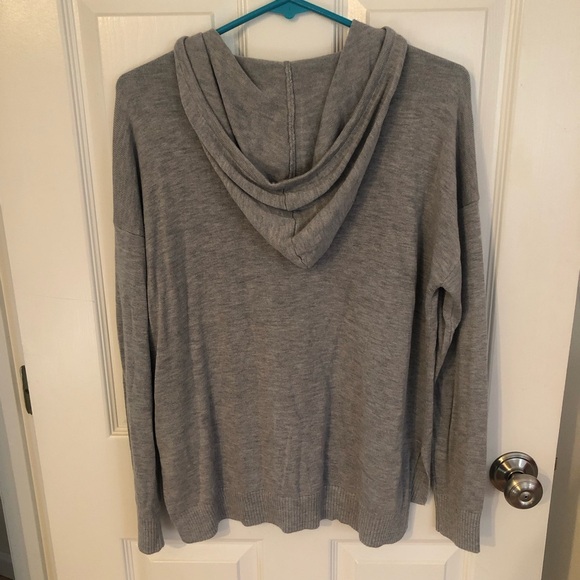 Rachel Zoe Hooded Long Sleeve Sweater Sunday Funday Graphic Cashmere Blend M - Picture 3 of 5